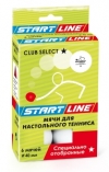 Мяч д/наст. тен. Start Line Club Select 1* (6 шт, бел.)